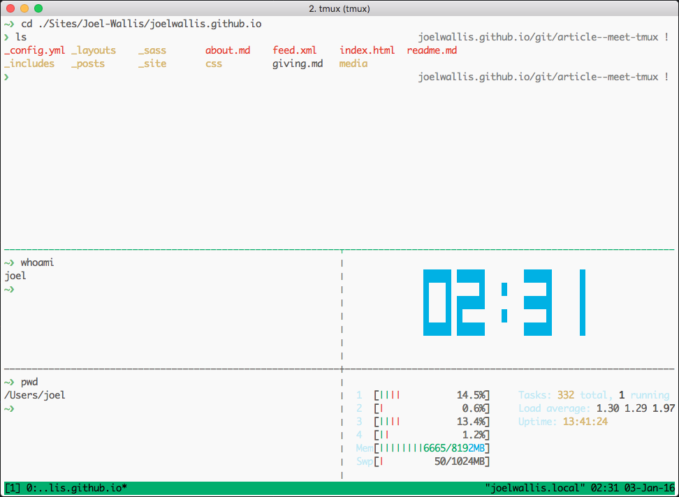 my tmux