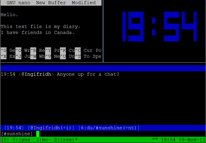 tmux screenshot